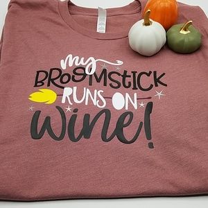 Halloween Broomstick Runs on Wine Custom Print